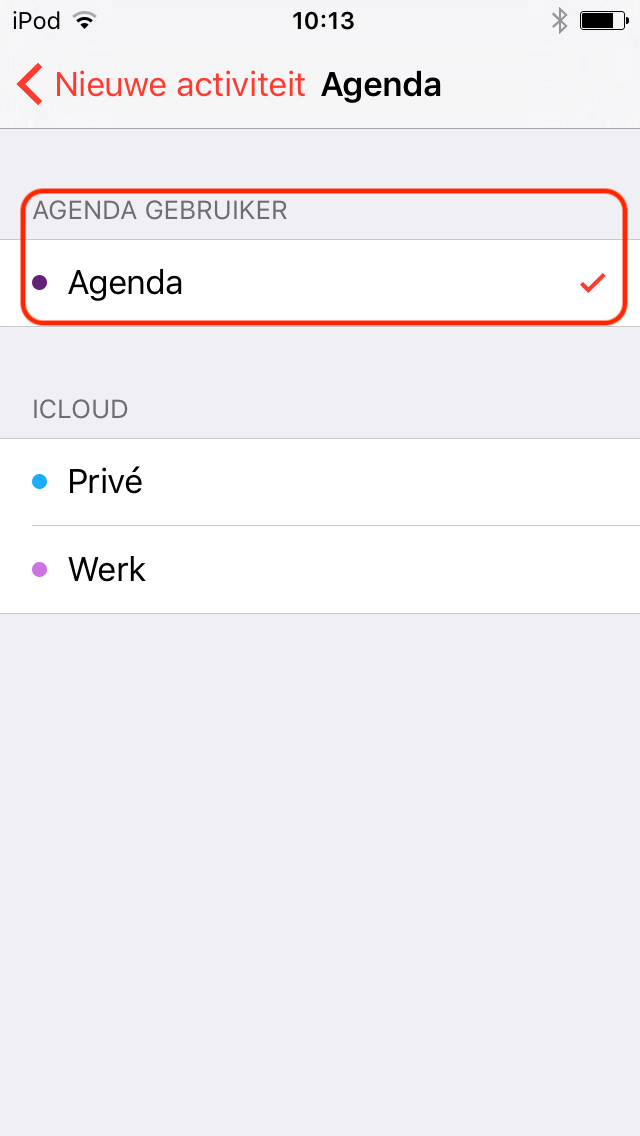 Schermafbeelding 10 bij de handleiding Hoe synchroniseer ik mijn agenda op IOS?