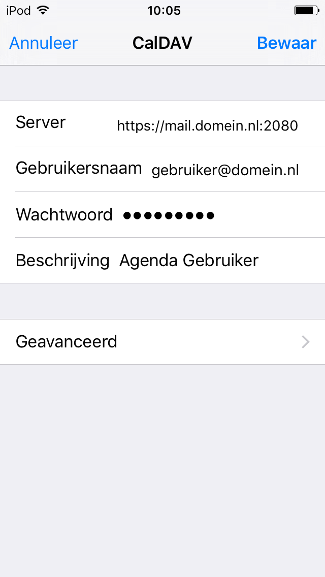 Schermafbeelding 6 bij de handleiding Hoe synchroniseer ik mijn agenda op IOS?