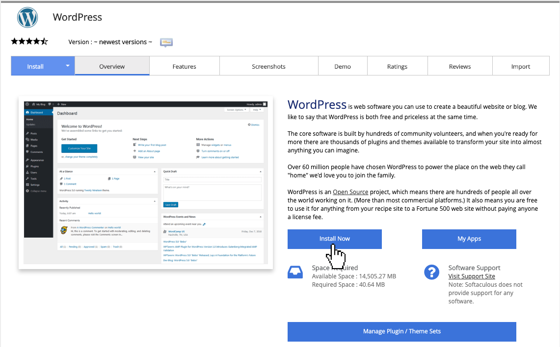 WordPress installeren