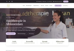 Screenshot van de website van Huidtherapie Hicran