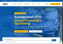 Screenshot van de website van Autorijschool OTTO